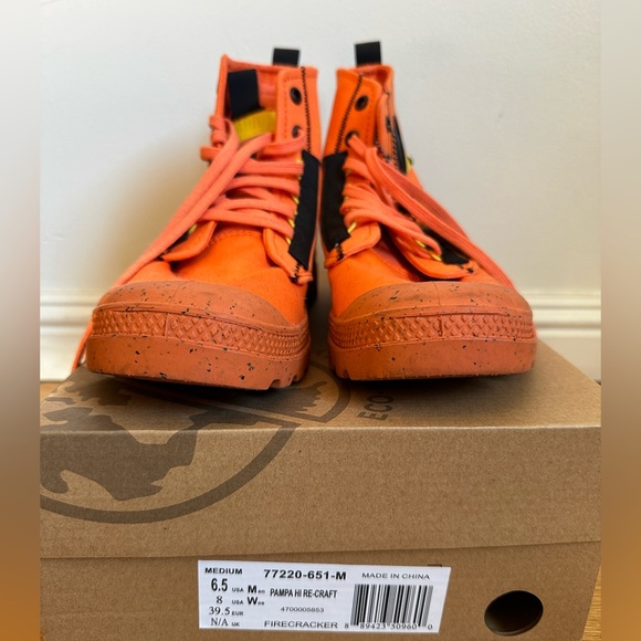 Palladium Pampa Hi Recraft Firecracker men’s 6.5/women’s 8/eu 39.5 - Picture 2 of 5